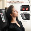 HOMASA Heating Massage Mat Full Body Vibration Electric Heated Chair Pad Shiatsu Neck Shoulder Back Leg Massager 10 Motors Mattress Car Seat Cushion