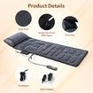 HOMASA Heated Massage Mat Full Body Vibration Electric Heating Pad Shiatsu Neck Shoulder Leg Massager 10 Motors Chair Car Seat Cushion