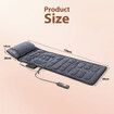 HOMASA Heated Massage Mat Full Body Vibration Electric Heating Pad Shiatsu Neck Shoulder Leg Massager 10 Motors Chair Car Seat Cushion