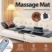 HOMASA Full Body Massage Mat Heated Shiatsu Neck Massager Shoulder Back Lumbar Traction Hip Leg Relax Stretch Airbags Vibration Motors