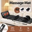 HOMASA Full Body Massage Mat Heated Foot Back Massager Shiatsu Vibration Lumbar Support Neck Leg Relax for Mattress Bed Sofa Chair Recliner