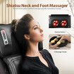 HOMASA Full Body Massage Mat Heated Foot Back Massager Shiatsu Vibration Lumbar Support Neck Leg Relax for Mattress Bed Sofa Chair Recliner