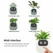 Smart Pet Planter Robot Guidance on Plant Care with Emoji,Adorable Plant Companion with Rich Gesture Interaction,Neat Desk Setup Gift (Pink)