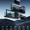 3 Channel WiFi Dash Cam Front and Rear Inside, 4K+1080P+1080P Dash Camera for Cars Front and Rear 24H Parking Mode App Control