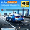 3 Channel WiFi Dash Cam Front and Rear Inside, 4K+1080P+1080P Dash Camera for Cars Front and Rear 24H Parking Mode App Control