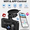 Dash Cam Front Rear 4K 1080P for Cars Built in WiFi Full HD Dash Cam with APP Control 3.94 Inch IPS Screen,G-Sensor WDR 24Hr Parking Mote