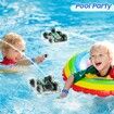 Amphibious Remote Control Car with Self-Priming Water Spray and 360 Degree Stunt Rotation for Pool & Land Play-Green