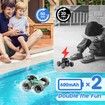 Amphibious Remote Control Car with Self-Priming Water Spray and 360 Degree Stunt Rotation for Pool & Land Play-Green