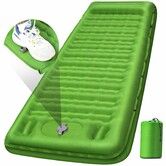 Camping Sleeping Pad,Extra Thick 5 Inch Camping Mat with Pillow Built-in Foot Pump Inflatable Sleeping Pads Compact for Backpacking Hiking Travel