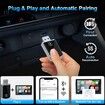 2 In 1 Wireless Carplay Adapter USB A to C,Plug & Play Wireless Carplay Adapter for iOS 10+ Android 11+