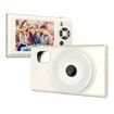 Portable 2.8 inch IPS Screen Digital Camera Student HD CCD Camera with 64G TF Card and Card Reader, White