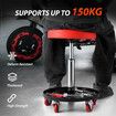 Swivel Work Stool Chair with Wheels Mechanic Tool Tray Height Adjustable Pneumatic Roller Seat for Car Repair Shop Salon Barber Bar Drafting Spa