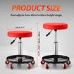 Swivel Work Stool Chair with Wheels Mechanic Tool Tray Height Adjustable Pneumatic Roller Seat for Car Repair Shop Salon Barber Bar Drafting Spa