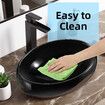 Black Bathroom Sink Vessel Vanity Hand Wash Basin Washing Bowl Above Counter Toilet Bath Countertop Ceramic Modern Oval 48x34x14.5cm