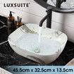 Bathroom Vanity Sink Basin Vessel Hand Wash Washing Bowl Countertop Toilet Bath Above Counter Modern Rectangular Ceramic 45.5x32.5x13.5cm