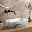 Bathroom Vanity Sink Basin Vessel Hand Wash Washing Bowl Countertop Toilet Bath Above Counter Modern Rectangular Ceramic 45.5x32.5x13.5cm