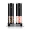 Electric Salt and Pepper Grinder Set Automatic Battery Pepper Mill Shakers Adjustable Coarseness Easy Filling Upgraded Larger Capacity with Led (2 Pack）