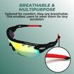 VERPEAK Sport Sunglasses Type 2 Black Frame With Red End Tip