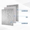 Foil Heat Barrier Window Reflective Insulation Roll Roof Loft Wall Ceiling Attic Cell Radiant Sheet Wrap Thermal Shield Aluminium EPE 10x30m 30sq m