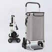 GOMINIMO Foldable Aluminum Shopping Trolley Cart with Tri-Wheel Grey