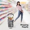 GOMINIMO Foldable Aluminum Shopping Trolley Cart with Tri-Wheel Grey