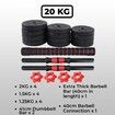 VERPEAK Adjustable Rubber Dumbbells 20kg