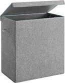 SONGMICS Linenette Fabric Laundry Hamper 142L Dark Grey