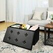 SONGMICS 76cm Folding Storage Ottoman Bench Footrest Black