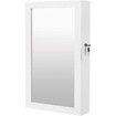 SONGMICS Lockable Jewelry Cabinet Armoire with Mirror White