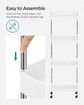SONGMICS 4-Tier Slide Out Slim Rolling Storage Cart White