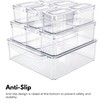 GOMINIMO 10 Pack Clear Stackable Fridge Organiser Bins with Lids