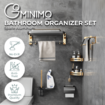 Gominimo Bathroom Wall Mount Black Gold Accessories Set (G)