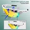 VERPEAK Sport Sunglasses Type 2 (White Frame With Black End Tip)