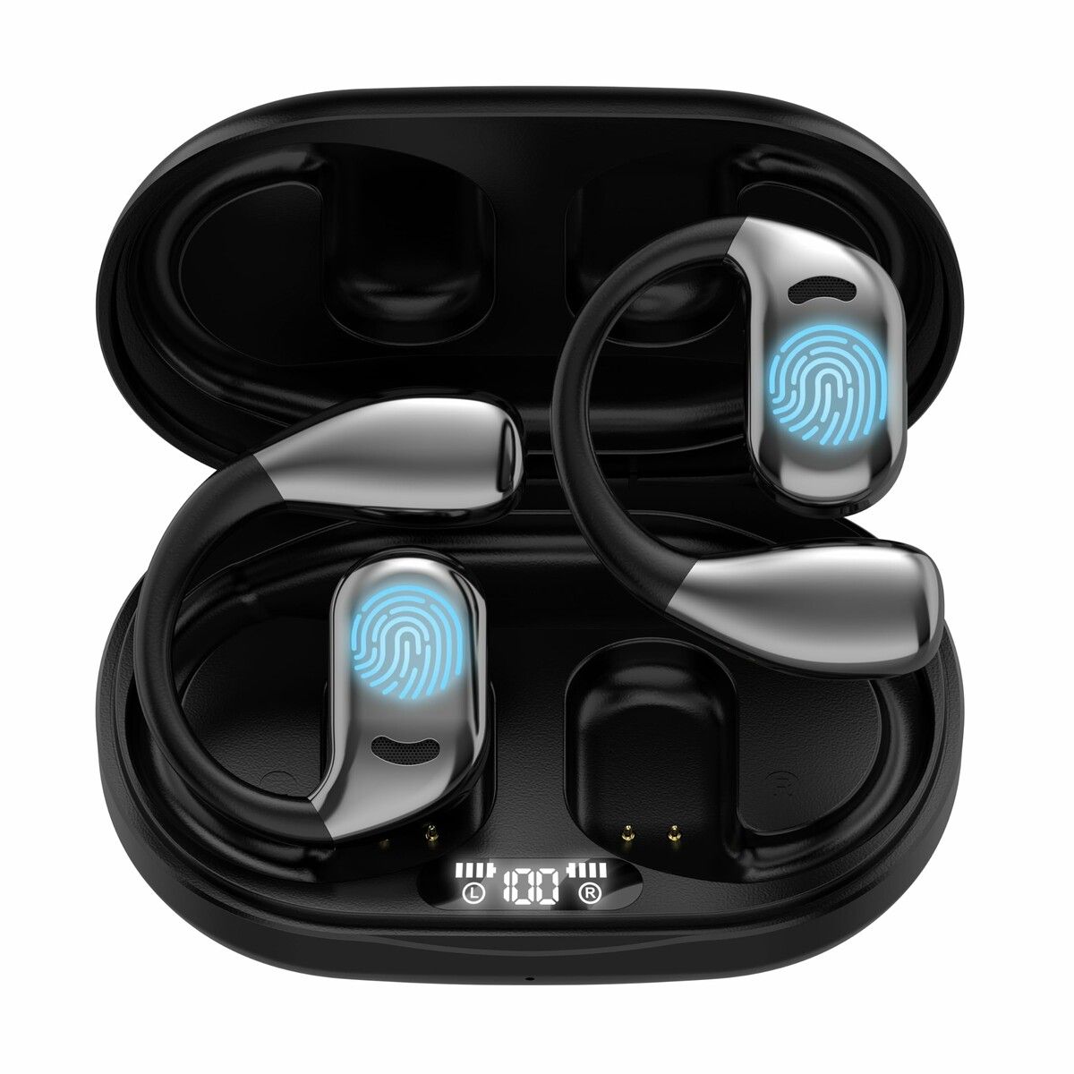 3-in-1 Language Translation Earbuds with 144 Languages & Accents,Translator Device Real Time Fit iOS & Android for Travel Business Learning,Black