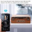 Portable CD Player, Bluetooth Music Player Dual Stereo Speakers, Transparent Dust Cover, Support CD, Headphones, (Brown)