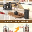 Electric Salt and Pepper Grinder Set Automatic Salt and Pepper Grinder Set with Charging Base and LED Light, Adjustable Coarseness