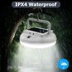 Portable Solar Powered Camping Light with 126 LEDs,Hanging Waterproof Tent Light, USB Rechargeable Outdoor Lamp for Camping, Emergency, Hiking, Power Outages