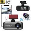 Dash Cam Front Rear 4K Built-in GPS 2.4GHz WiFi with 1.97inch IPS Screen Super Night Vision 24H Parking MonitorDual Lens Car DVR Dashcam