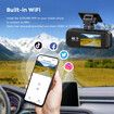 Dash Cam Front Rear 4K Built-in GPS 2.4GHz WiFi with 1.97inch IPS Screen Super Night Vision 24H Parking MonitorDual Lens Car DVR Dashcam