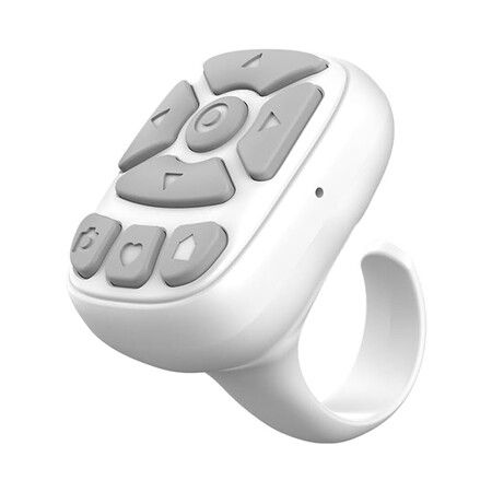 TikTok Scrolling Ring for iPhone Fingertip Remote Control Compatible with iOS/Android, White