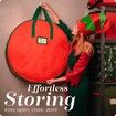 36 inch Christmas Wreath Storage Bag, 91 x 91 x 20cm, Durable, Tarp Material, Zipper, Sturdy Carry Handles, Pest Protection, Ideal Home