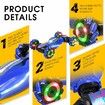 Gesture Sensing RC Stunt Car Toys for Boys Girls, 2.4GHz 4WD Hand-Controlled Remote Control Twist Car with Lights Music (Blue)