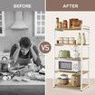 Kitchen Bakers Rack Display Storage Shelf Utility Shelving Unit Bookshelf Organiser Microwave Stand Laundry Shelves for Appliances Plants Flowers