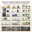 Kitchen Bakers Rack Display Storage Shelf Utility Shelving Unit Bookshelf Organiser Microwave Stand Laundry Shelves for Appliances Plants Flowers