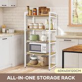 Kitchen Bakers Rack Display Storage Shelf Utility Shelving Unit Bookshelf Organiser Microwave Stand Laundry Shelves for Appliances Plants Flowers