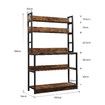 5 Tier Kitchen Storage Shelf Bakers Rack Shelving Unit Coffee Bar Table Organiser Microwave Oven Stand Cabinet Utility Holder for Small Appliances