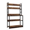 5 Tier Kitchen Storage Shelf Bakers Rack Shelving Unit Coffee Bar Table Organiser Microwave Oven Stand Cabinet Utility Holder for Small Appliances