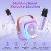 Portable Karaoke Machine with 2 Bluetooth Wireless Microphones and Light Toys Gifts for 3-14 Years Old Girls Boys (Purple)