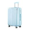 28 Inch Carry On Luggage Travel Suitcase Lightweight Hard Bag Cabin Rolling Trolley Checked TSA Lock Front Hook Pale Blue