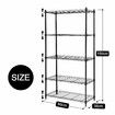 5 Tier Plant Stand Metal Corner Shelf Flower Pot Shelving Unit Bookshelf Tall Storage Display Rack Garden Planter Holder Organizer Heavy Duty Black